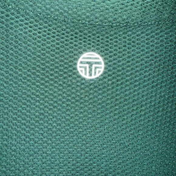 Tory Sport Reflective-Stripe Quarter-Zip Pullover Color: Conifer Size: XL - Picture 6 of 8